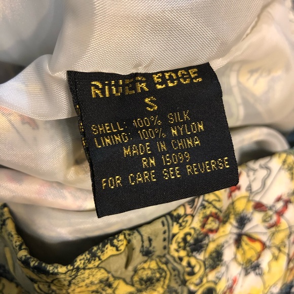 Vintage 100% Silk 80s Geography Map Windbreaker - Picture 5 of 6